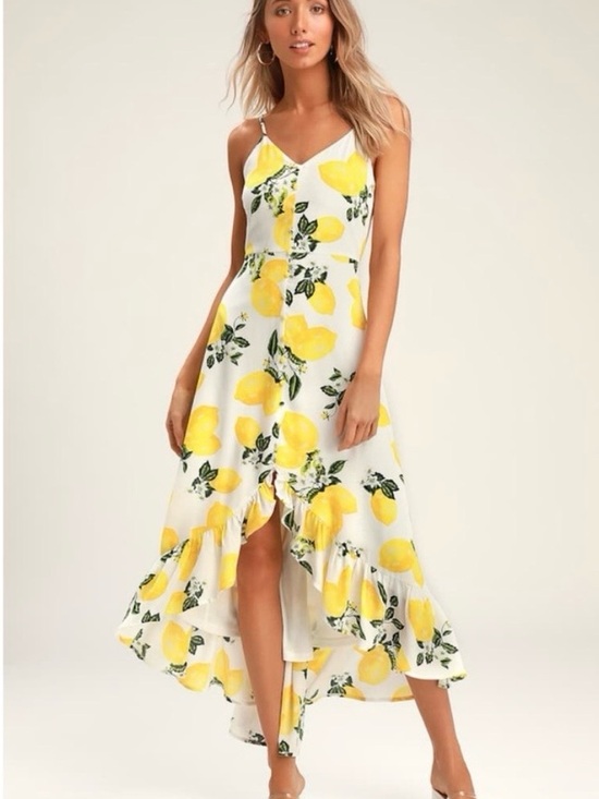 Lulus Dresses & Skirts - 🍋 Lulu’s Lemon Print Sundress 🍋